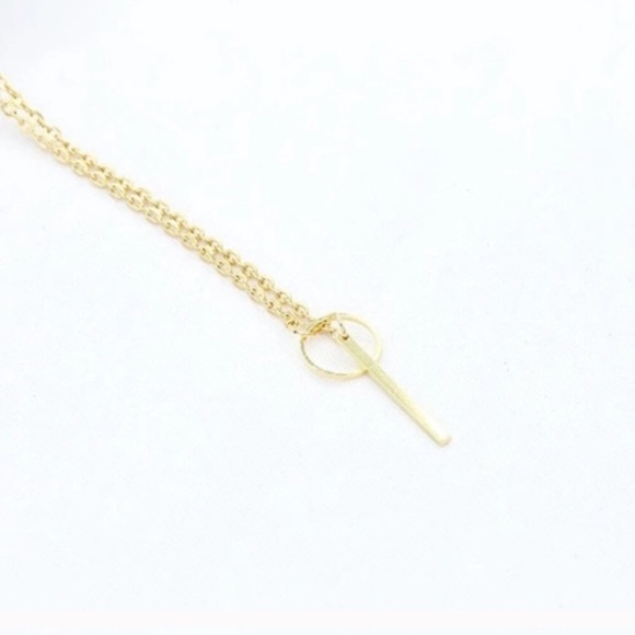 5⭐️ BESTSELLER! Dainty Gold Drop Lariat Necklace - Picture 4 of 8